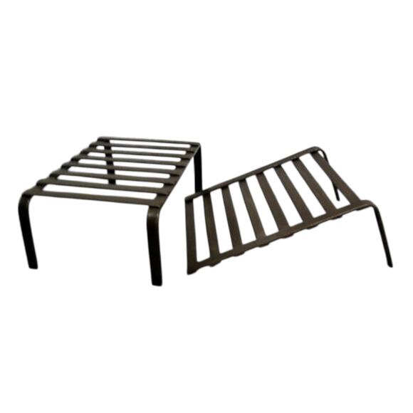 Pottery Barn Metal Shelf Riser Expandable 2 Pc Iron Set Kitchen Cupboard Storage - Picture 6 of 12